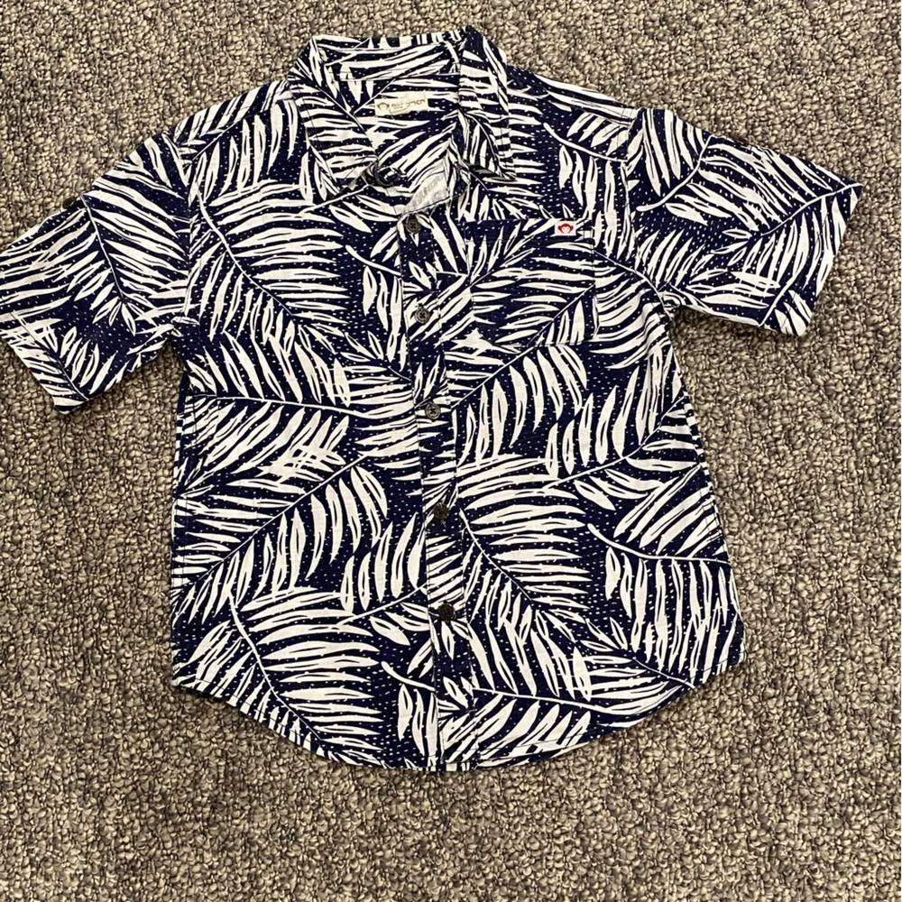 Appaman boys short sleeve 100% cotton button down shirt